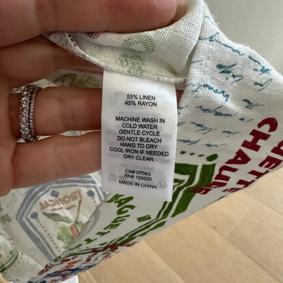 Joie Linen Blend Patterned Midi Dress – Size Small – NWOT - Picture 9 of 9